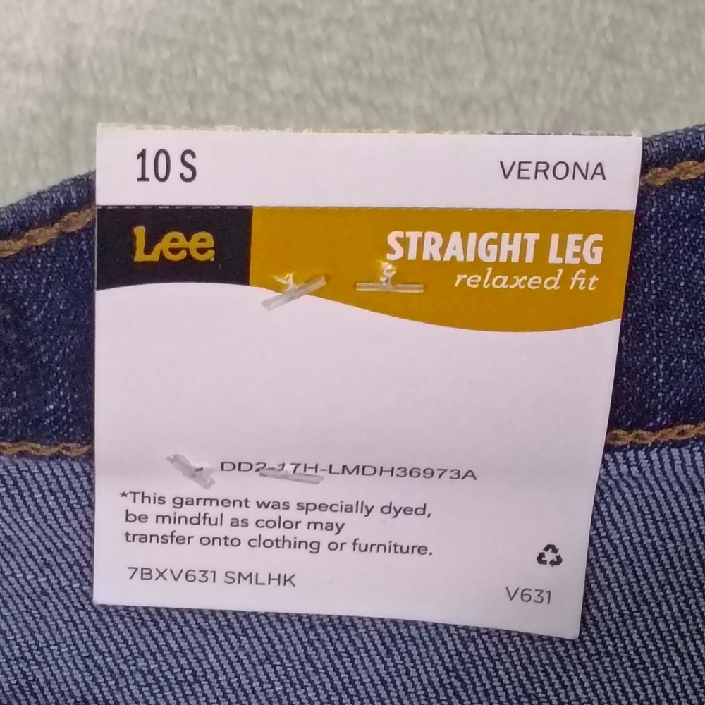 Lee Verona Relaxed Fit Straight Leg Jeans Indigo Blue Womens 10S 32x29 NWT - Picture 5 of 15